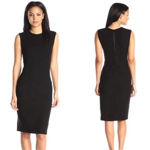 Vince Soldvince Straight Ribbed Sleeveless Midi Dress